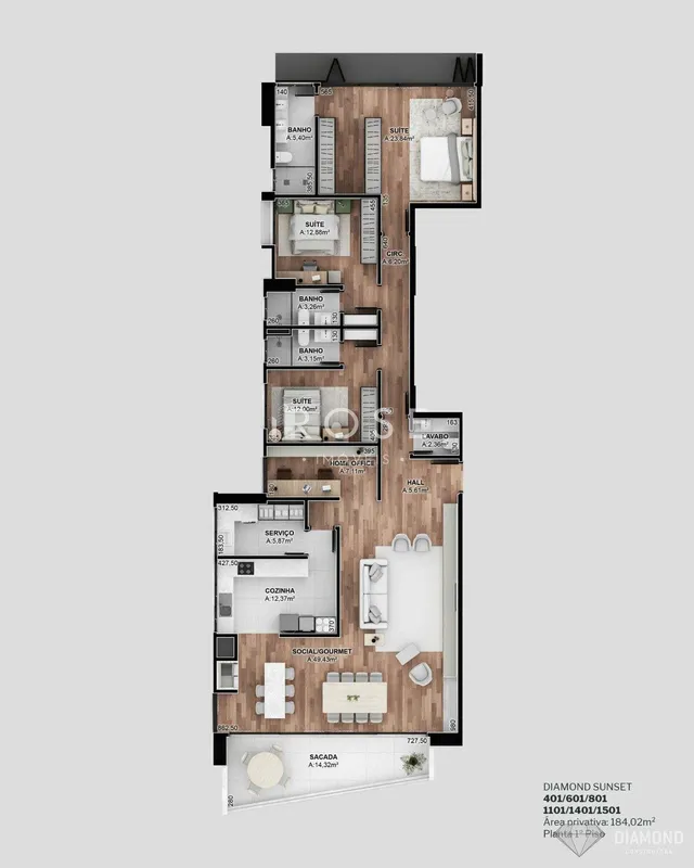 Apartamento com 3 dormitórios, foto 3