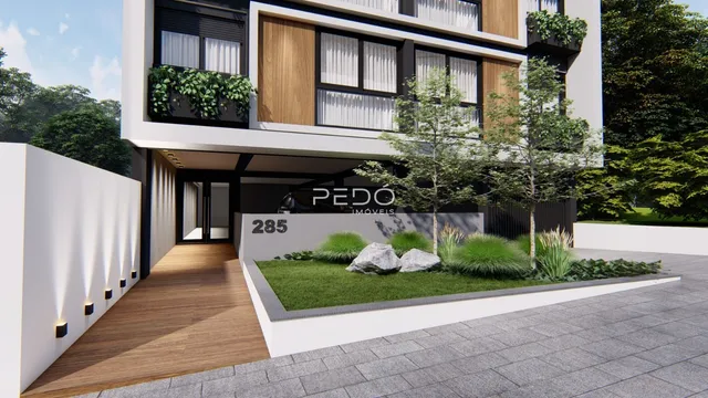 Fachada moderna de uma residência em Lajeado, Brasil.