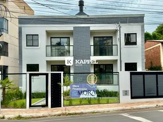 Fachada de um prédio residencial moderno em Lajeado, Brasil.