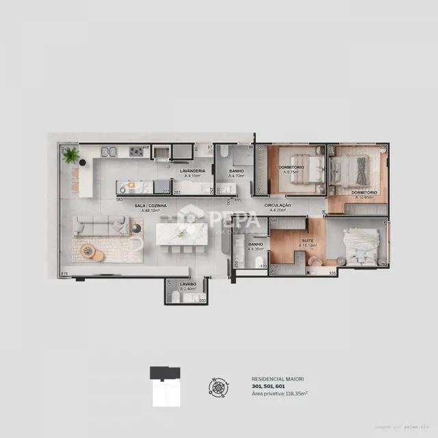 Apartamento com 3 dormitórios, foto 2