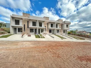 Fachada moderna de um imóvel residencial em construção em Lajeado.