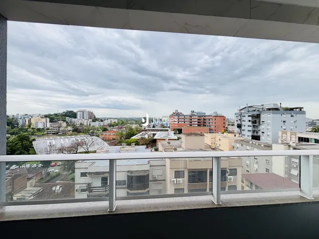 Vista panorâmica da paisagem urbana de Lajeado, Brasil, vista de um terraço.