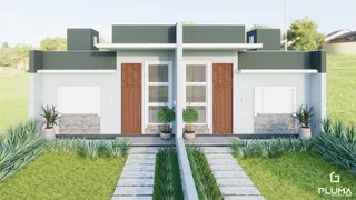 Fachada moderna de uma casa em Lajeado, Brasil.