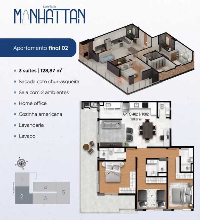 Apartamento com 3 dormitórios, foto 3