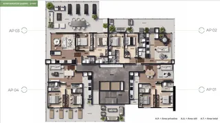 Planta baixa de um apartamento em Lajeado, Brasil.