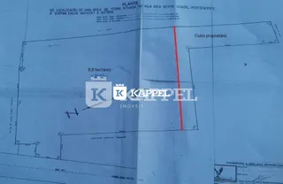 Planta de localização de uma área de terra em Lajeado, Brasil.