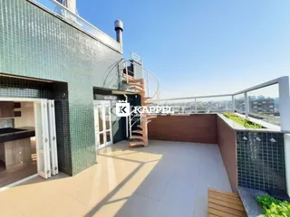 Vista panorâmica da área externa de um apartamento em Lajeado, Brasil.