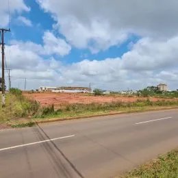 Vista de uma estrada rural em Lajeado, Brasil.