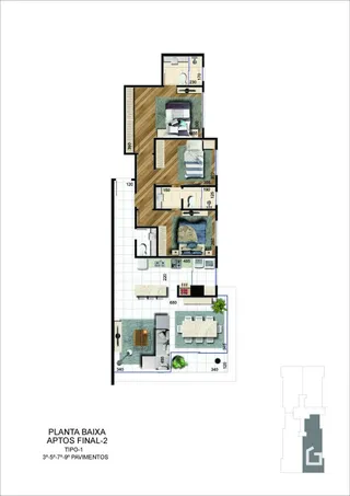 Apartamento com 3 dormitórios, foto 8