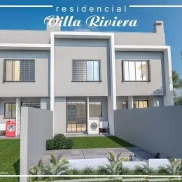 Fachada moderna de uma residência em Lajeado, Brasil.
