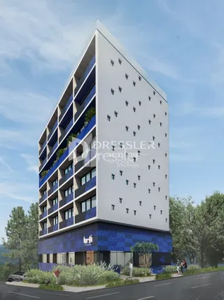 Fachada de um prédio residencial em Lajeado.