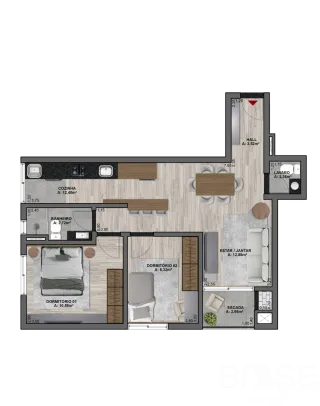 Apartamento com 2 dormitórios, foto 7