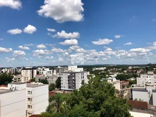 Vista aérea de uma área residencial em Lajeado, Brasil.