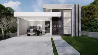 Fachada moderna de uma residência em Lajeado, Brasil.