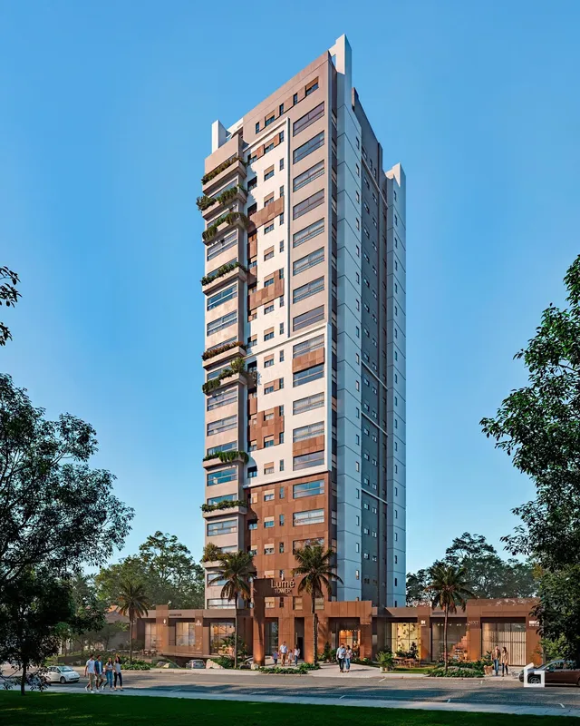 Fachada de um edifício residencial em Lajeado, Brasil.