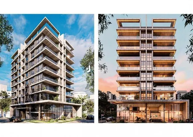Fachada moderna de um edifício residencial em Lajeado, Brasil.