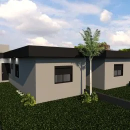 Fachada externa de uma residência em Lajeado, Brasil.
