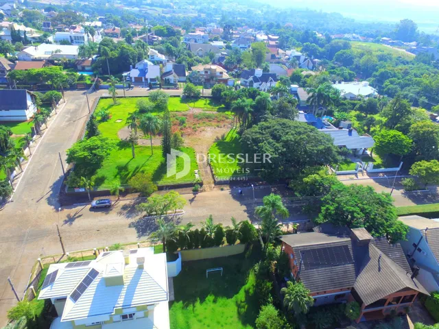 Vista aérea de uma área residencial em Lajeado, Brasil.