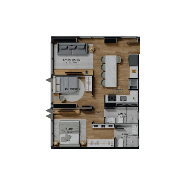 Apartamento com 2 dormitórios, foto 1