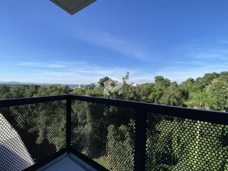 Vista da paisagem verde da região de Lajeado a partir de um terraço.