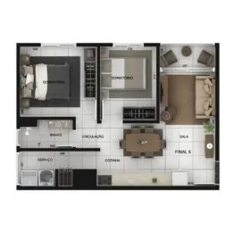 Apartamento com 2 dormitórios, foto 7