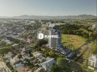 Vista aérea de uma área residencial em Lajeado, Brasil.