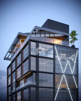Fachada moderna de um edifício residencial em Lajeado, Brasil.