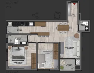 Apartamento com 2 dormitórios, foto 8