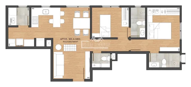 Apartamento com 2 dormitórios, foto 3