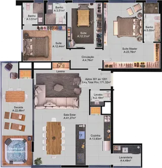 Apartamento com 3 dormitórios, foto 31