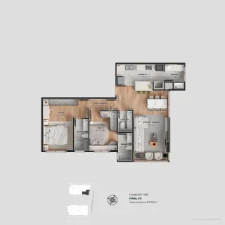 Apartamento com 2 dormitórios, foto 2