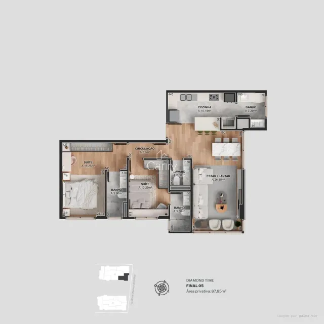 Apartamento com 2 dormitórios, foto 2