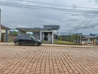 Vista da fachada de uma residência em Lajeado, Brasil.