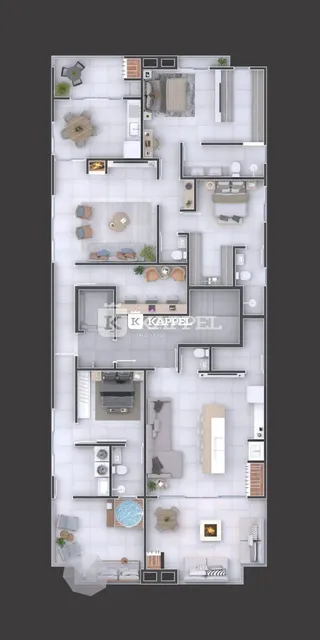 Este é o projeto de planta baixa de uma residência em Lajeado, Brasil.