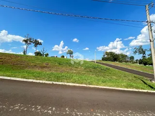 Vista de uma colina verde com uma estrada no primeiro plano.