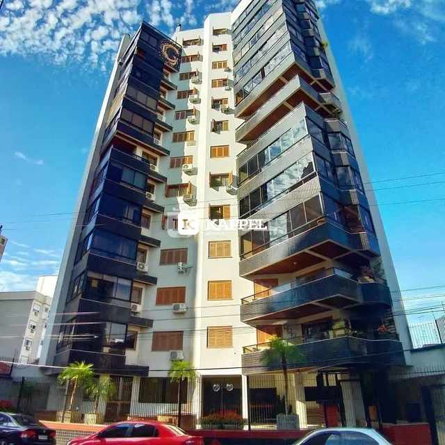 Fachada de um prédio de apartamentos moderno em Lajeado, Brasil.