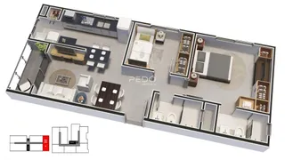 Planta baixa de um imóvel residencial.