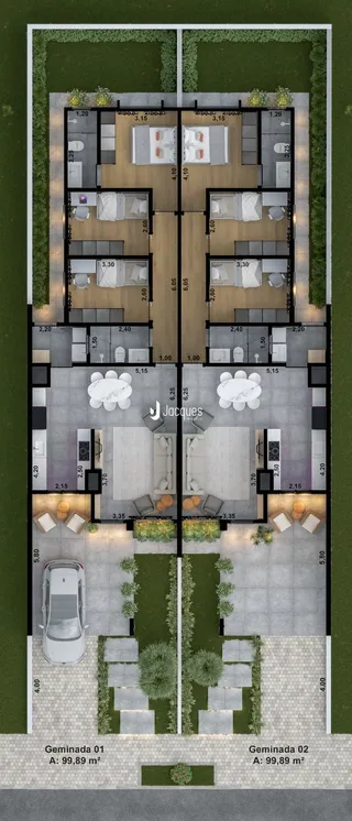 Casa geminada com 3 dormitórios, foto 2