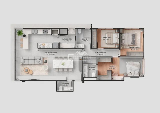Apartamento com 3 dormitórios, foto 4