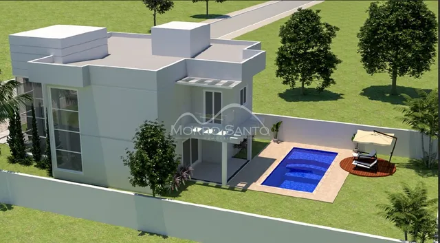 Fachada moderna de uma casa em Lajeado, Brasil, com jardim frontal.