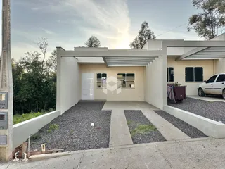 Fachada externa de uma residência em Lajeado, Brasil.