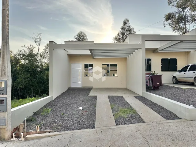 Fachada externa de uma residência em Lajeado, Brasil.