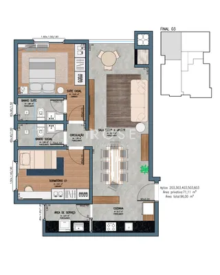 Apartamento com 2 dormitórios, foto 2