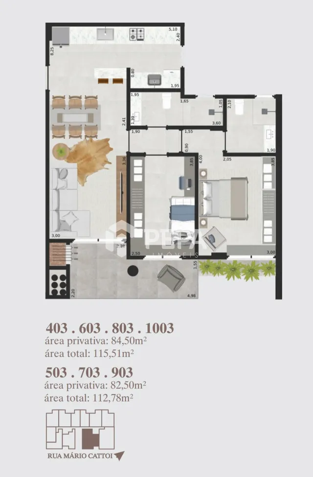Apartamento com 2 dormitórios, foto 3