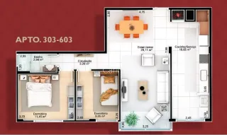 Apartamento com 2 dormitórios, foto 2