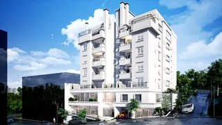 Fachada de um prédio residencial moderno em Lajeado, Brasil.