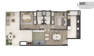 Apartamento com 2 dormitórios, foto 3