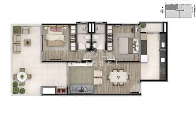 Apartamento com 2 dormitórios, foto 3