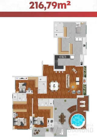 Apartamento com 4 dormitórios, foto 8