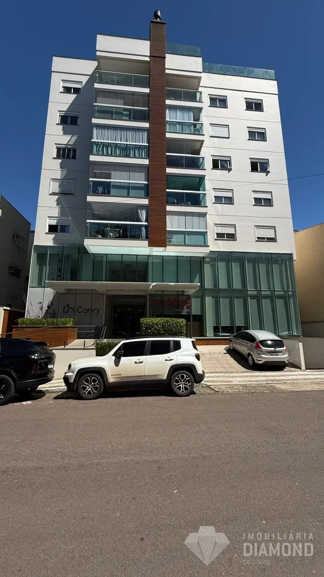 Fachada moderna de um prédio residencial em Lajeado, Brasil.